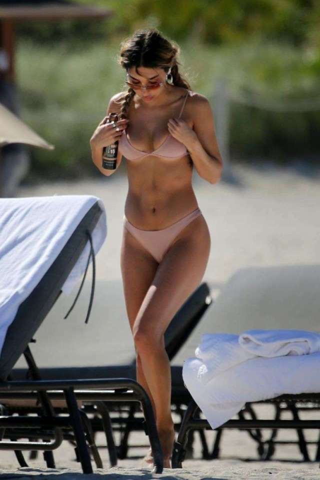 Chantel Jeffries Booty in Tiny Bikini at a Beach in Miami