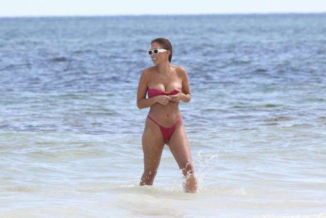 Kara Del Toro in Tiny Bikini at a Beach in Tulum