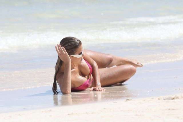 Kara Del Toro in Tiny Bikini at a Beach in Tulum